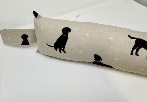 Black labrador fabric draft - black,